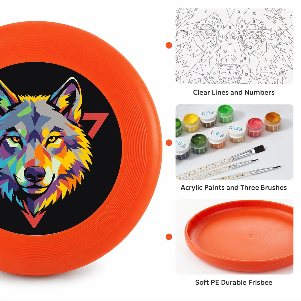 Paint by Numbers - Frisbee | Wolf Head Emblem