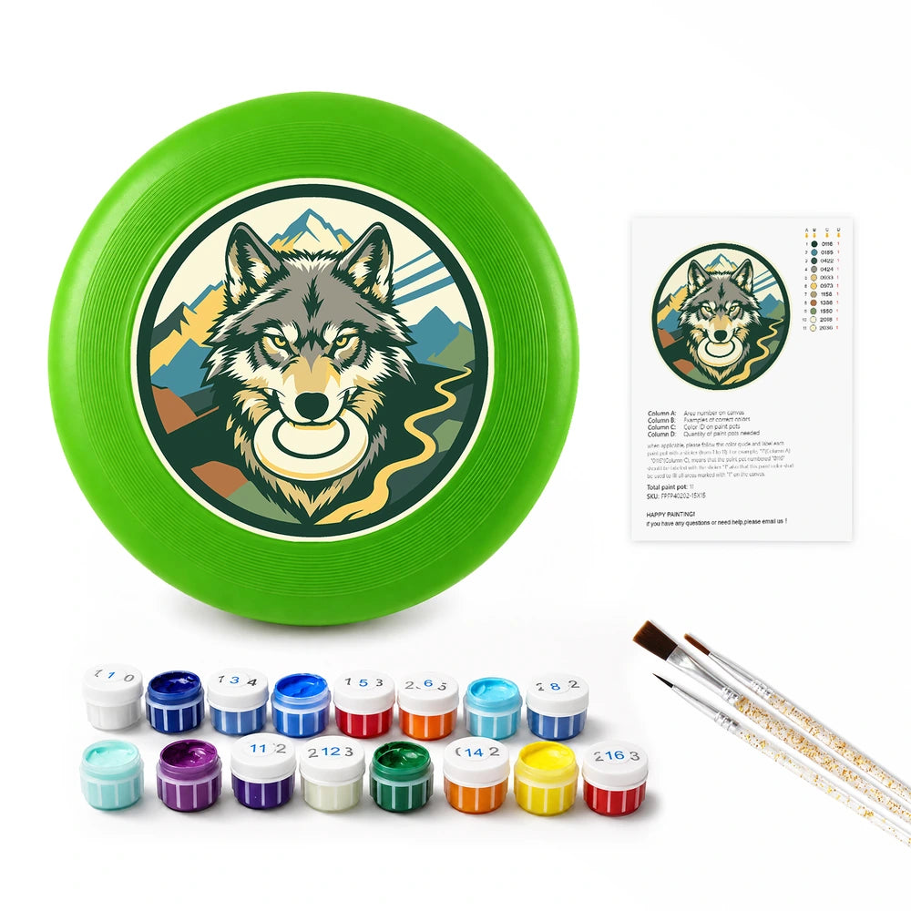 Paint by Numbers - Frisbee | Wolf in the Mountains