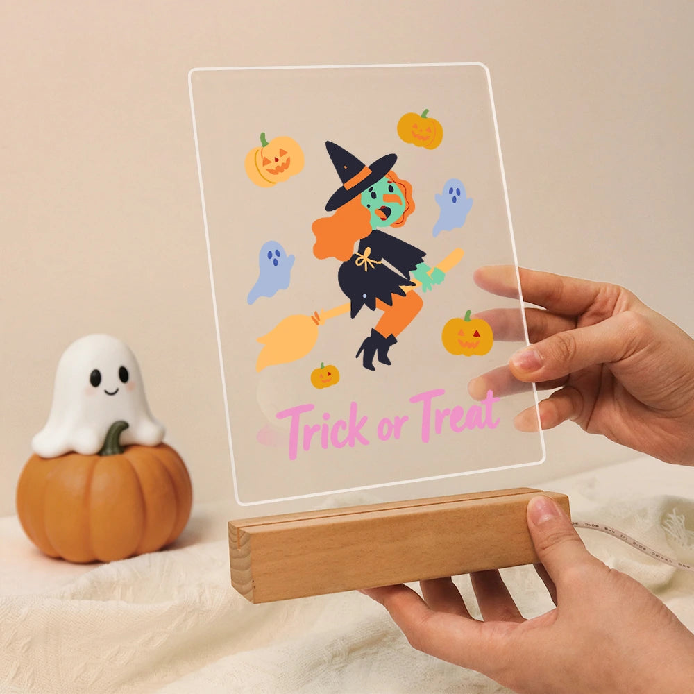 
Paint by Numbers - Halloween Light | Flying Witch Trick or Treat