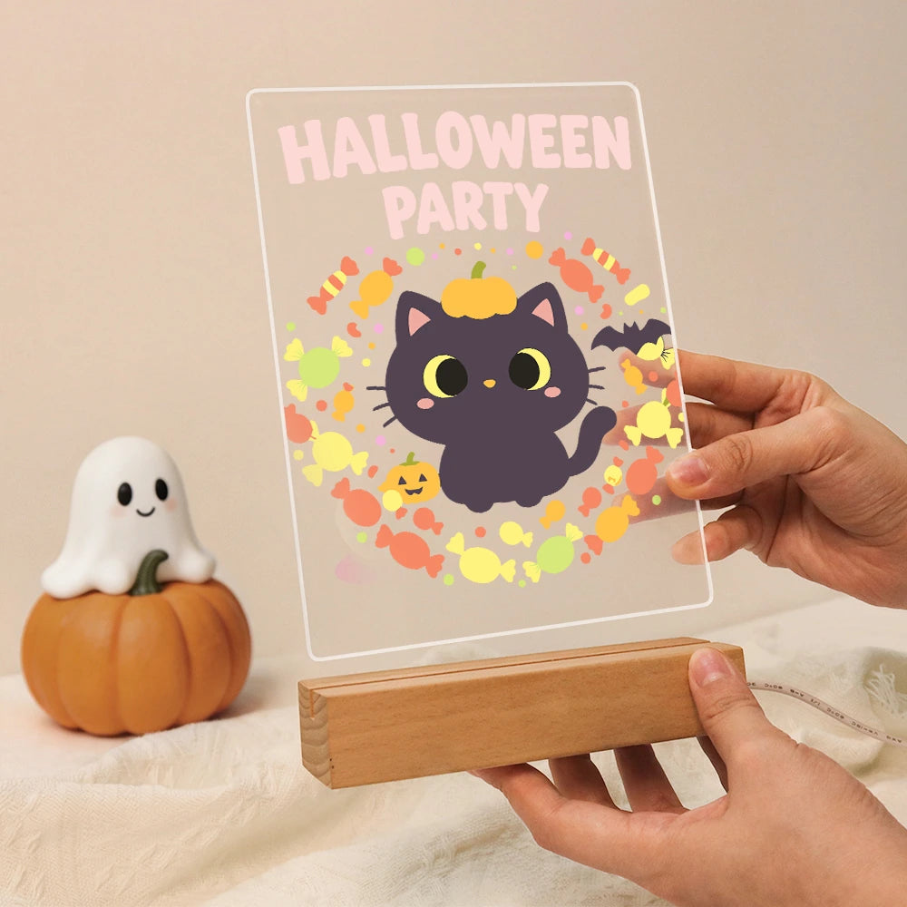 
Paint by Numbers - Halloween Light | Halloween Party Kitten