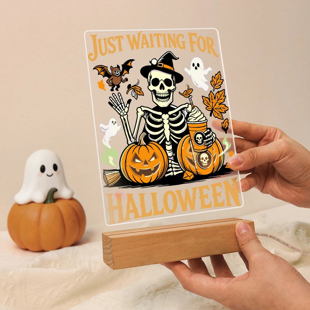 
Paint by Numbers - Halloween Light | Skeleton Waiting for Halloween