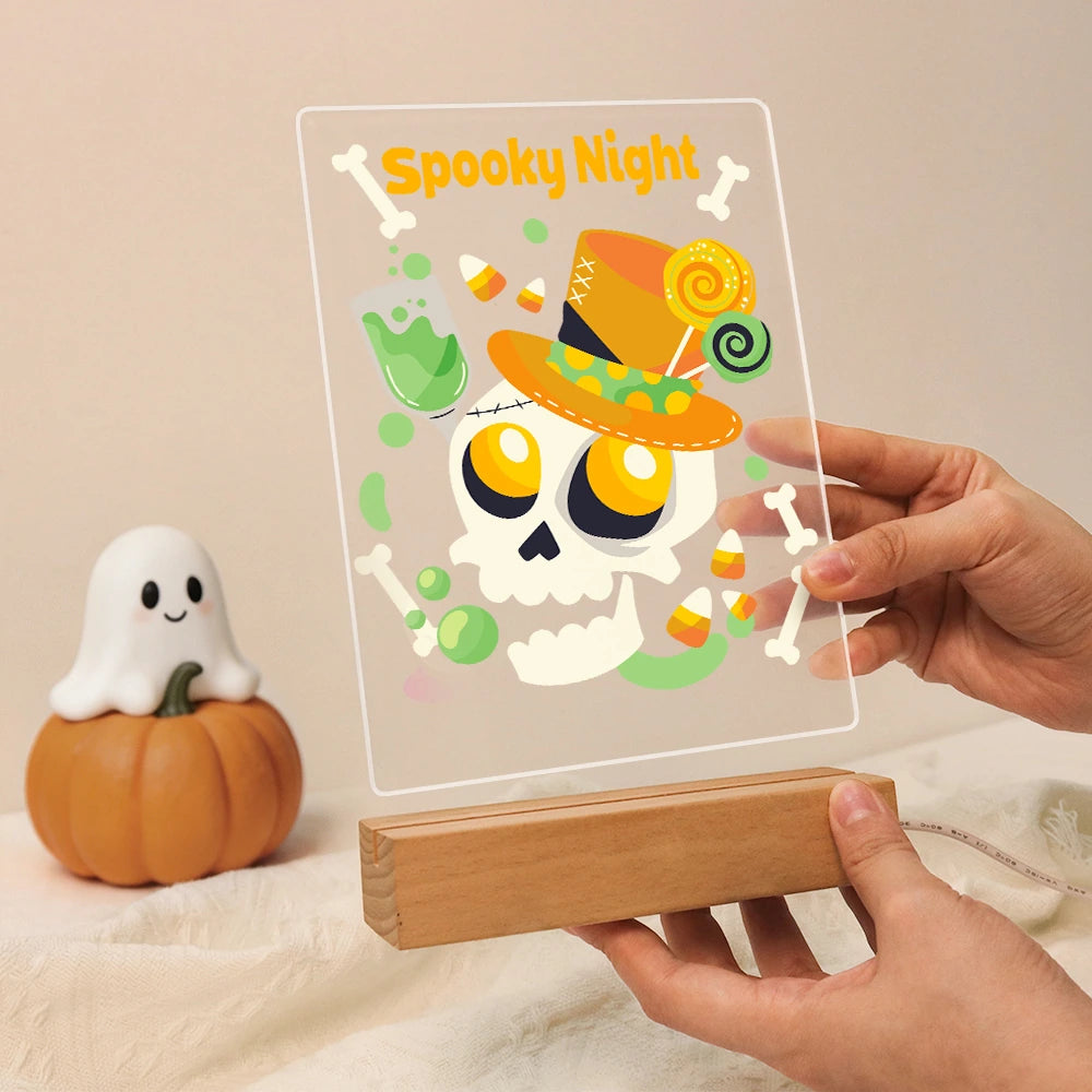 
Paint by Numbers - Halloween Light | Spooky Night Party Skull
