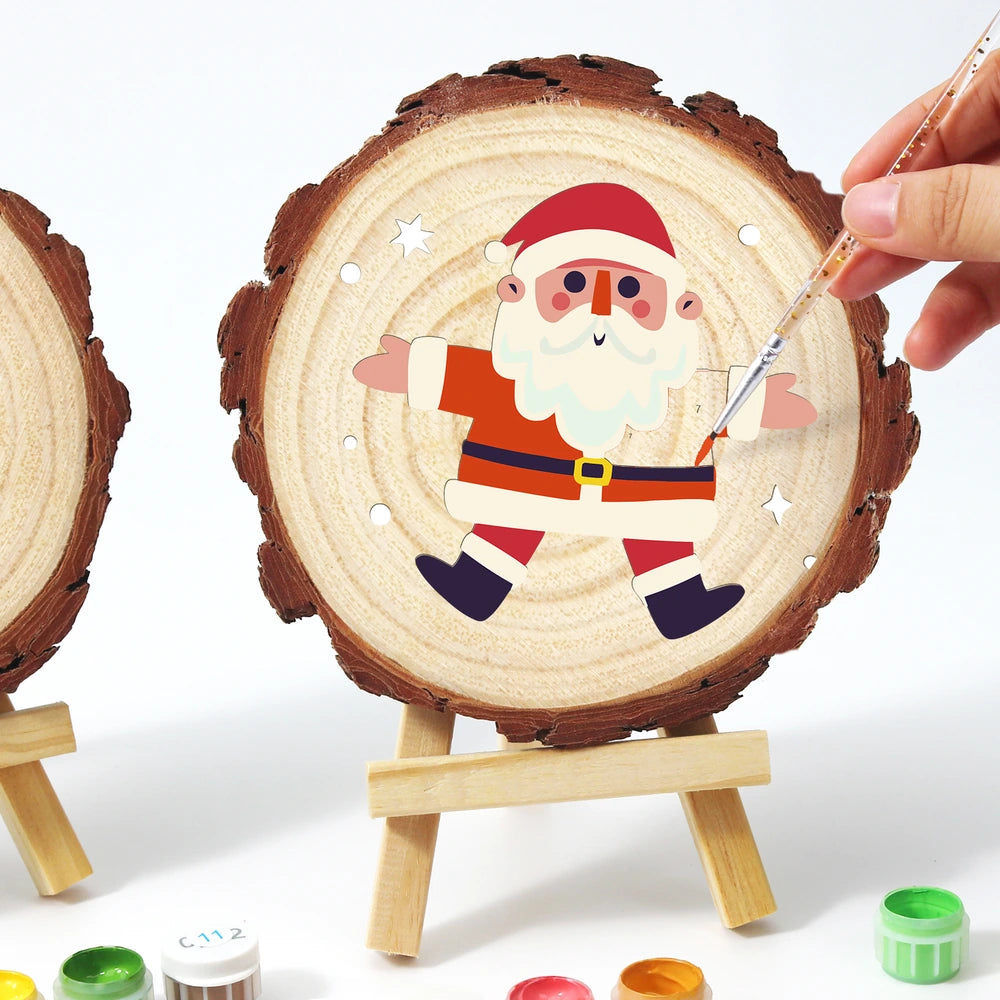 
Paint by Numbers - Wood Slice | Jolly Santa
