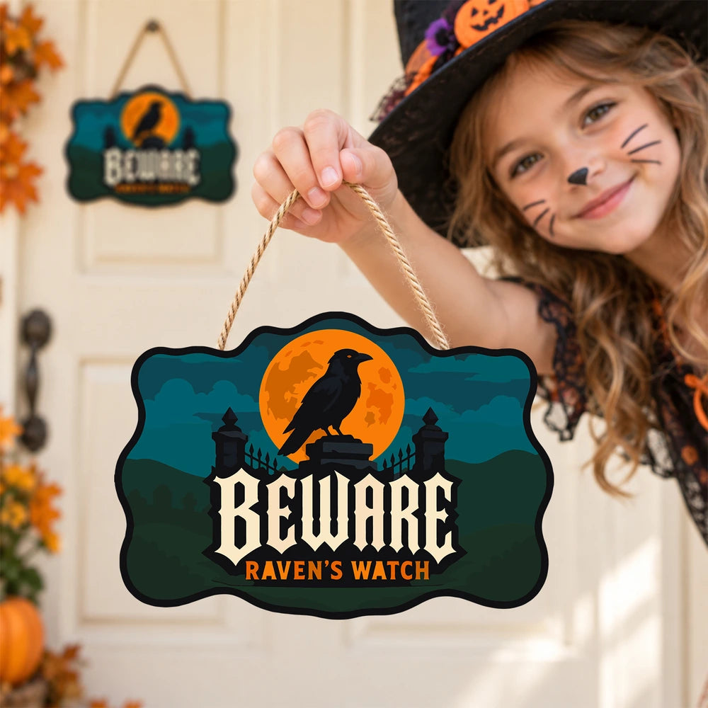
Paint by Numbers - Wooden Door Hanger | Beware Raven's Watch