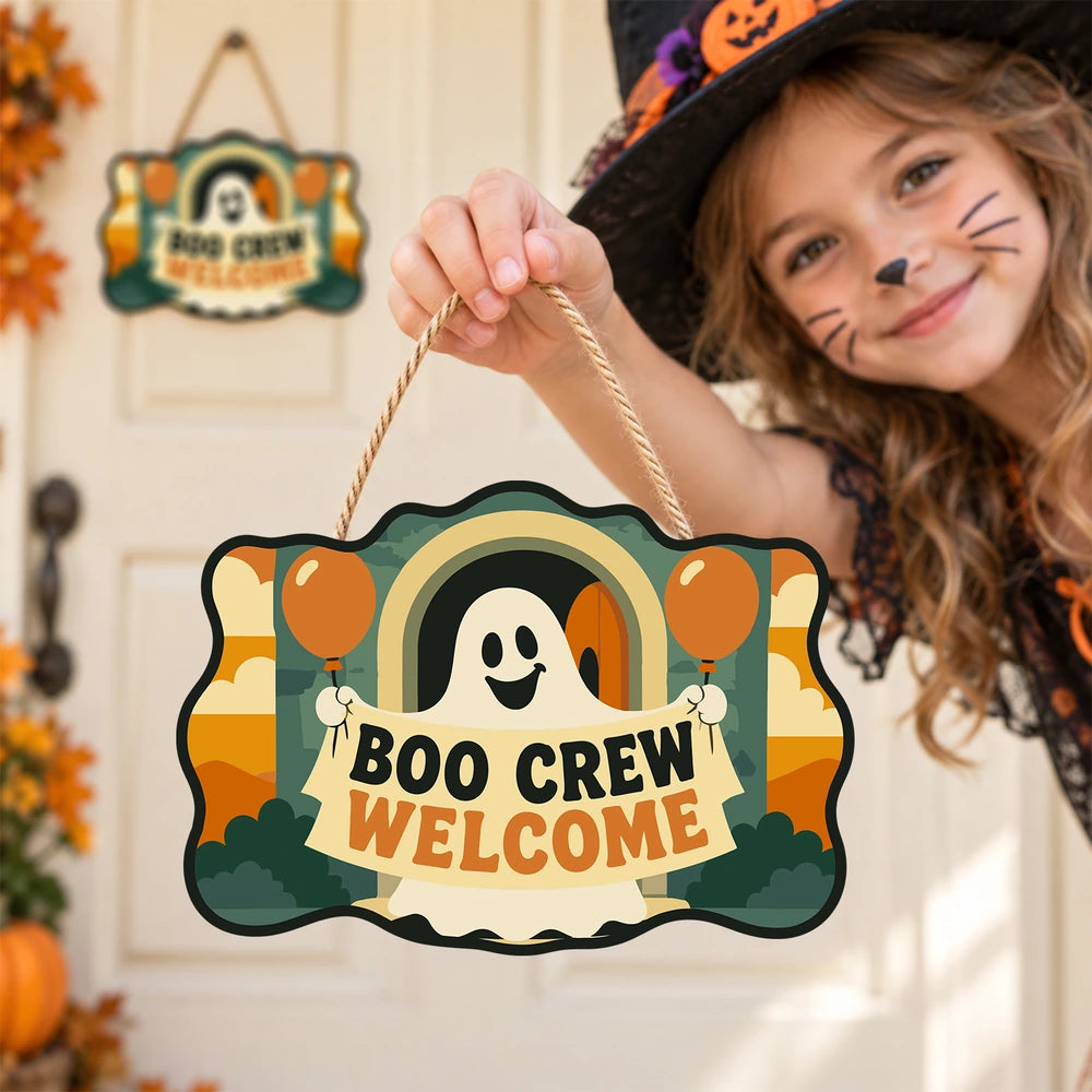 Paint by Numbers - Wooden Door Hanger | Boo Crew Welcome