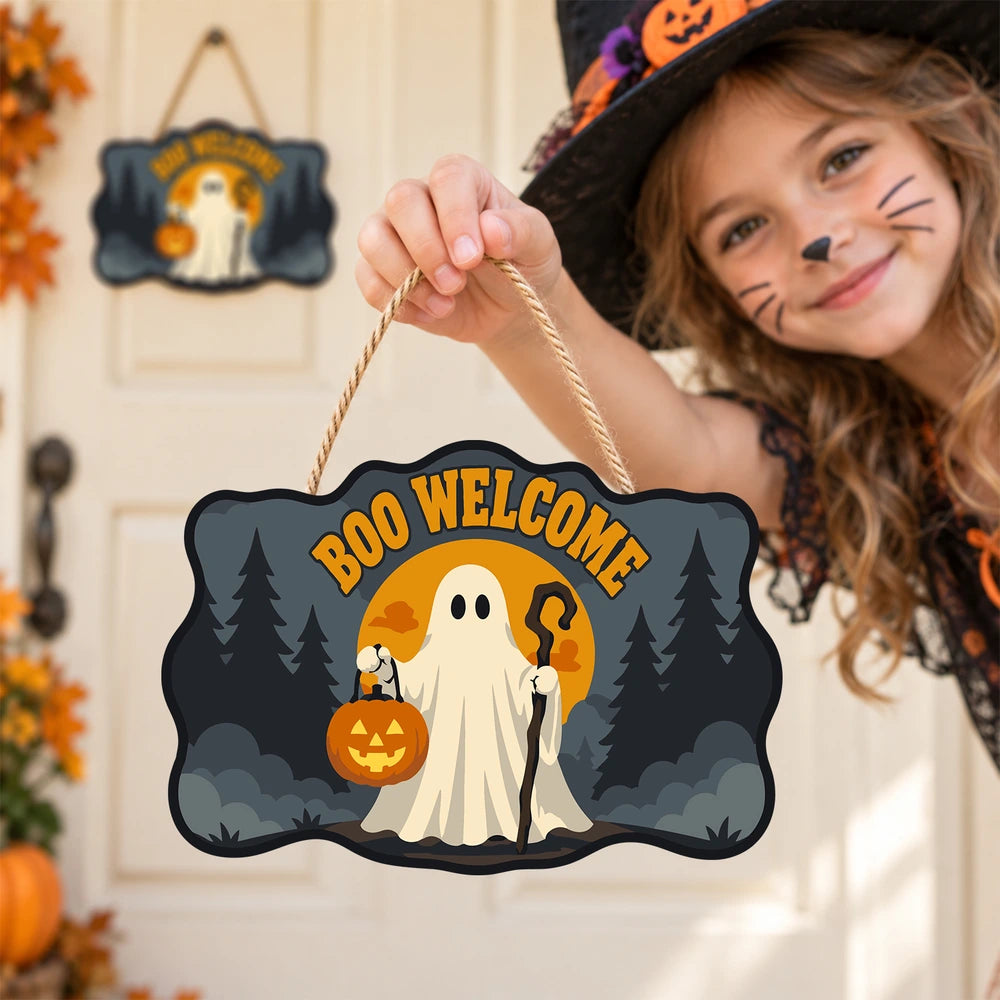 Paint by Numbers - Wooden Door Hanger | Boo Welcome Ghost