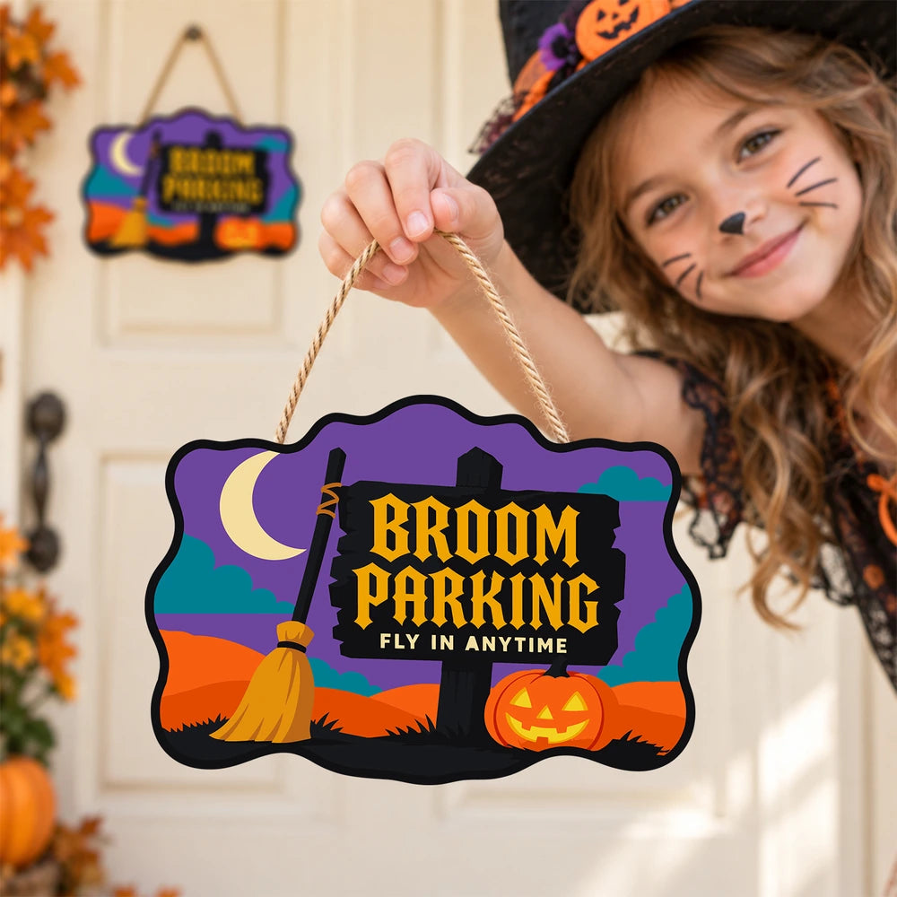 Paint by Numbers - Wooden Door Hanger | Broom Parking