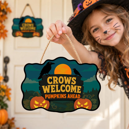 Paint by Numbers - Wooden Door Hanger | Crows Welcome