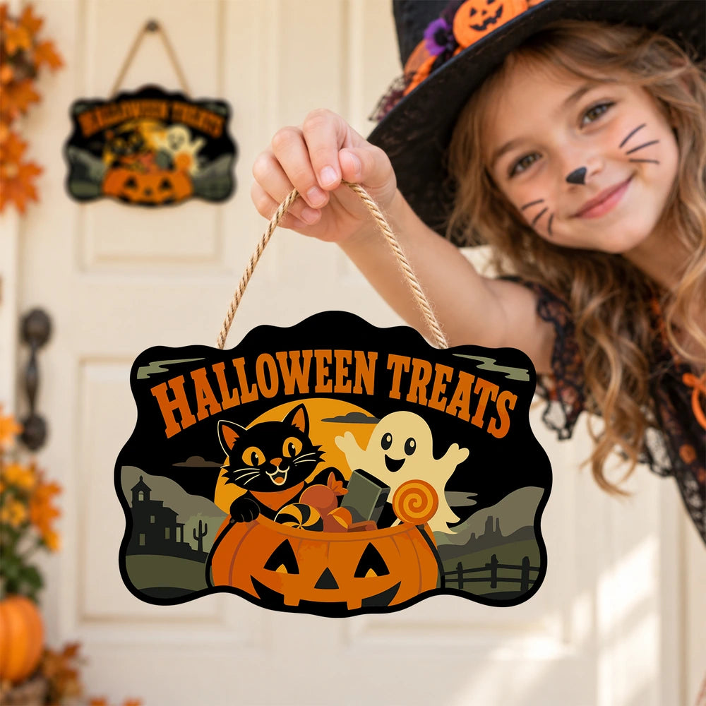 
Paint by Numbers - Wooden Door Hanger | Halloween Treats