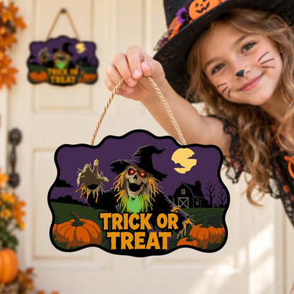 Paint by Numbers - Wooden Door Hanger | Trick or Treat Scarecrow