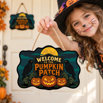 Paint by Numbers - Wooden Door Hanger | Welcome to the Pumpkin Patch Crows