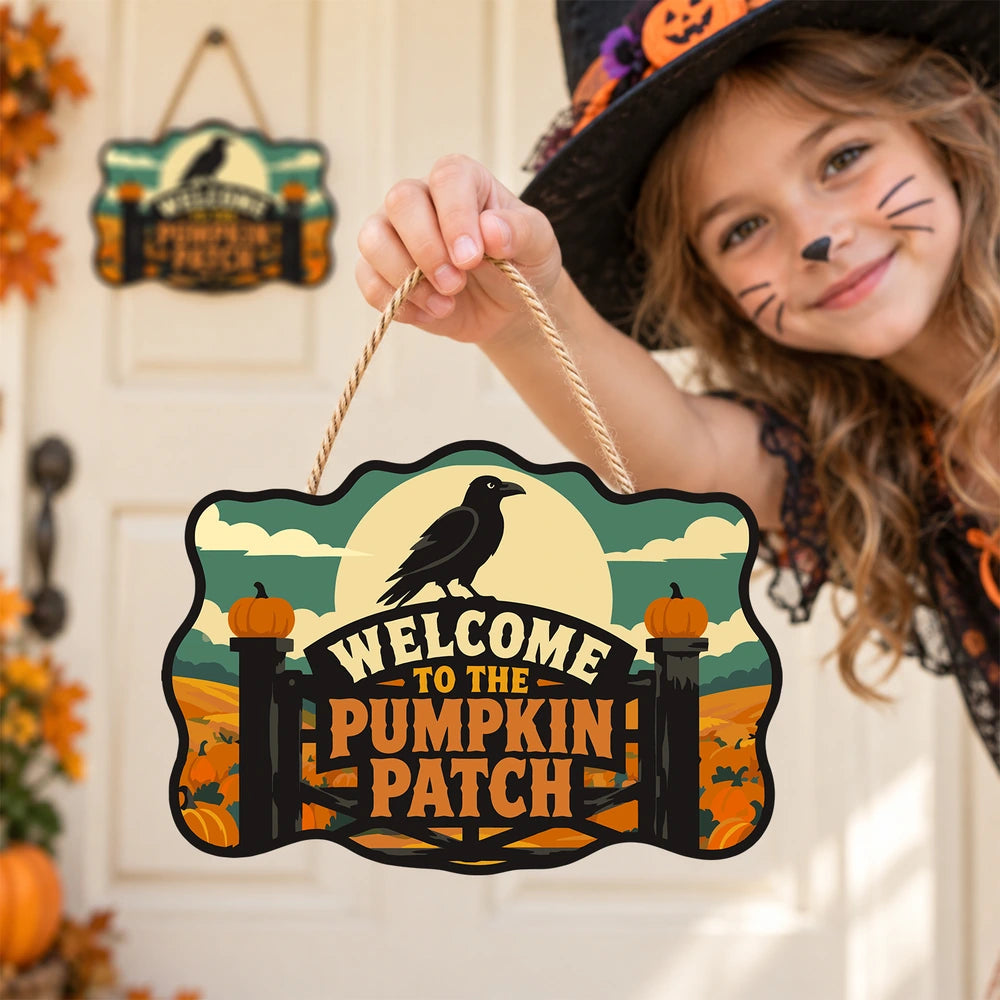 Paint by Numbers - Wooden Door Hanger | Welcome to the Pumpkin Patch Gate