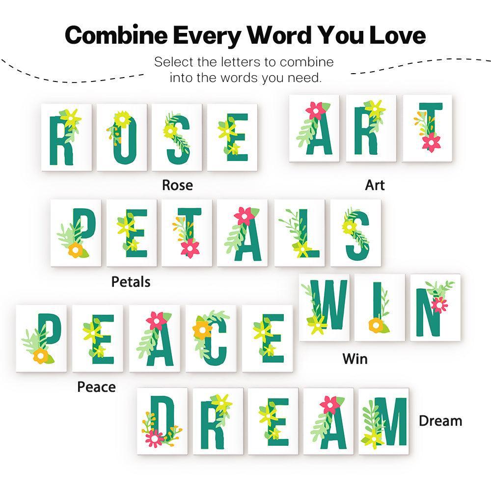 
Paint by Numbers – Alphabet Painting Kit | Botanical Bloom Letters A–Z