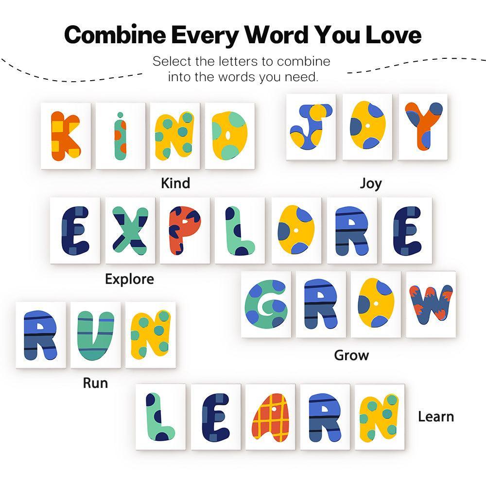 Paint by Numbers – Alphabet Painting Kit | A to Z Abstract Letters