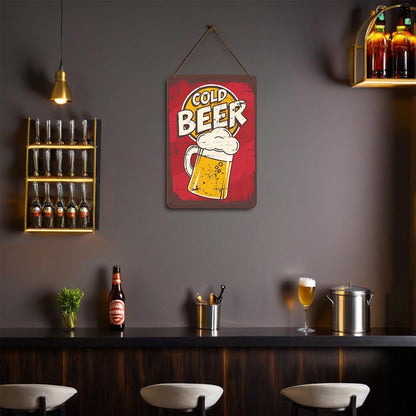 Paint by Numbers – Vintage Metal Bar Art | Cold Beer Classic