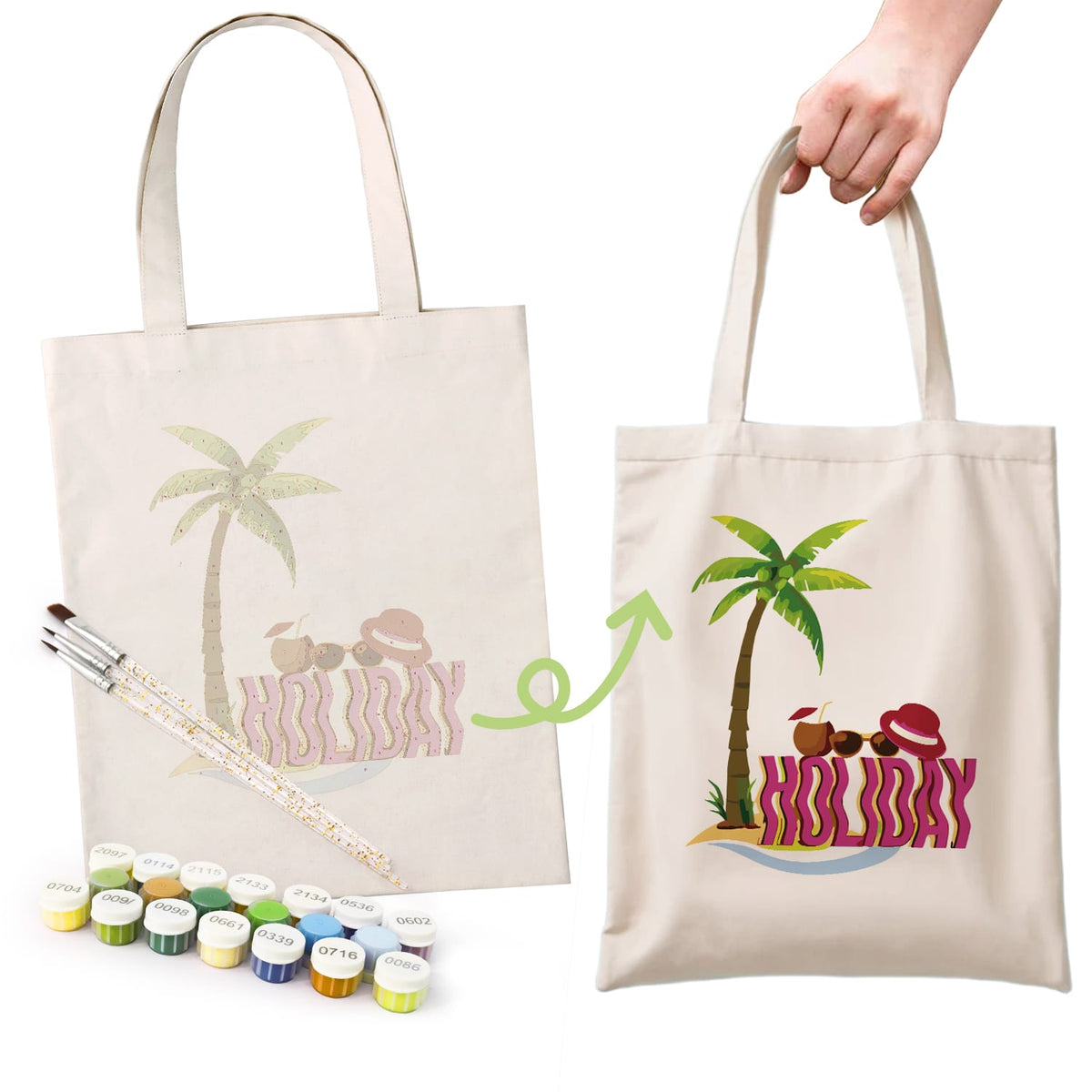 
Paint by Numbers – DIY Totebag | Holiday Vibes