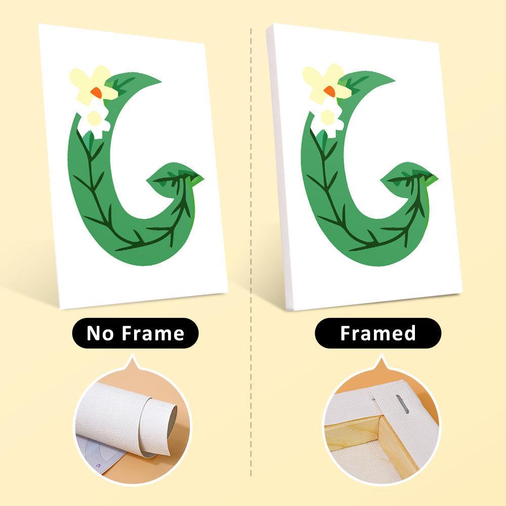Paint by Numbers – Alphabet Painting Kit | A to Z Leafy Green Letters