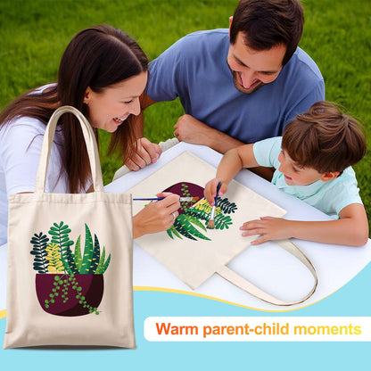 Paint by Numbers - DIY Totebag | Succulent Garden