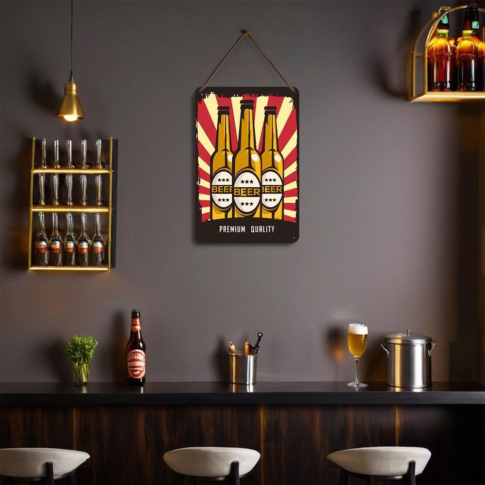 
Paint by Numbers – Vintage Metal Bar Art | Beer Trio Poster
