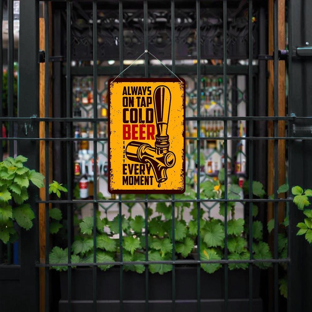 
Paint by Numbers – Vintage Metal Bar Art | Cold Beer On Tap