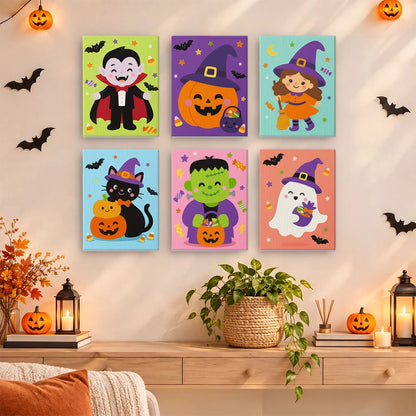 Paint by Numbers – 6 Mini Paintings | Colorful Costume Kids Set