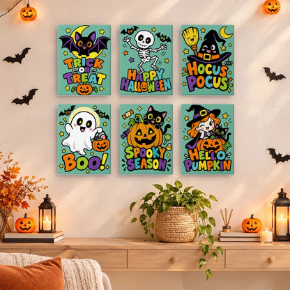 Paint by Numbers – 6 Mini Paintings | Hocus Pocus Comic Lettering Set