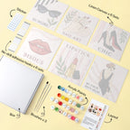 Paint by Numbers – 6 Mini Paintings | Parisian Chic Squares (Square)