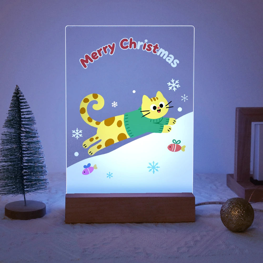 Paint by Numbers - Christmas Light | Cat Sledding down the Hill