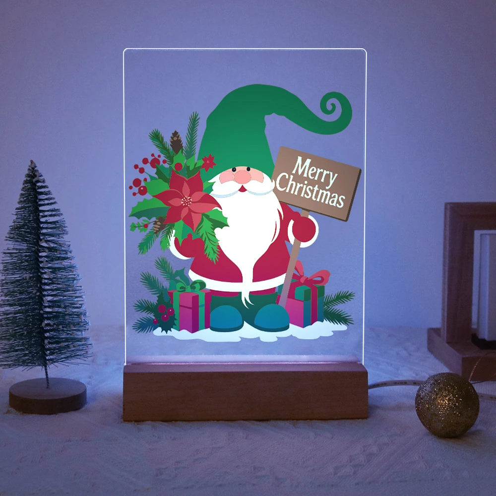 Paint by Numbers - Christmas Light | Christmas Gnome with Poinsettia