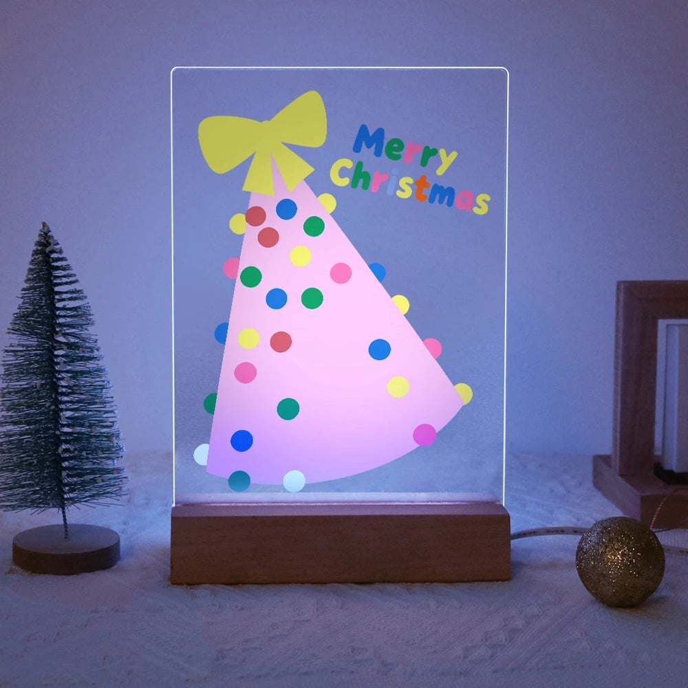 Paint by Numbers - Christmas Light | Pink Party Hat Tree