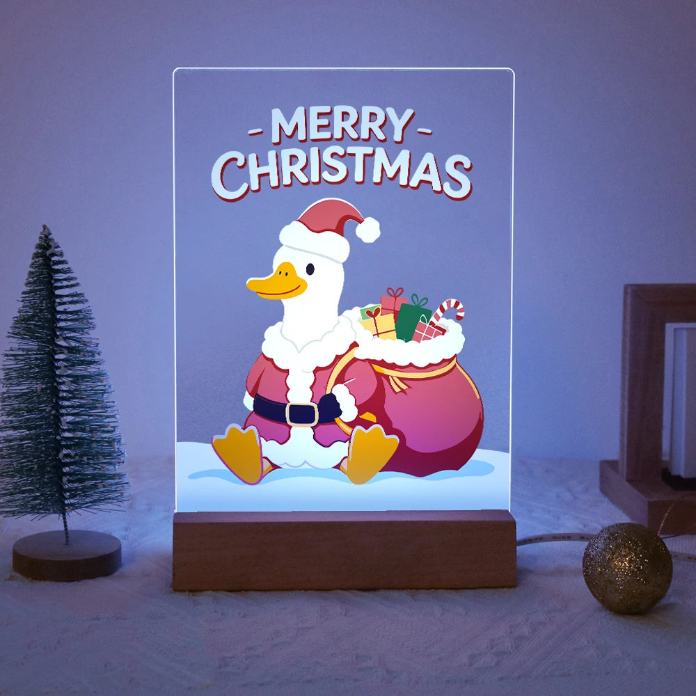 
Paint by Numbers - Christmas Light | Santa Duck with a Red Sack