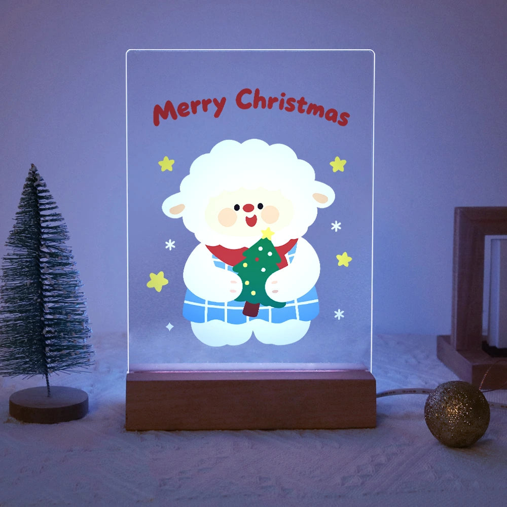 
Paint by Numbers - Christmas Light | Sheep Holding a Christmas Tree