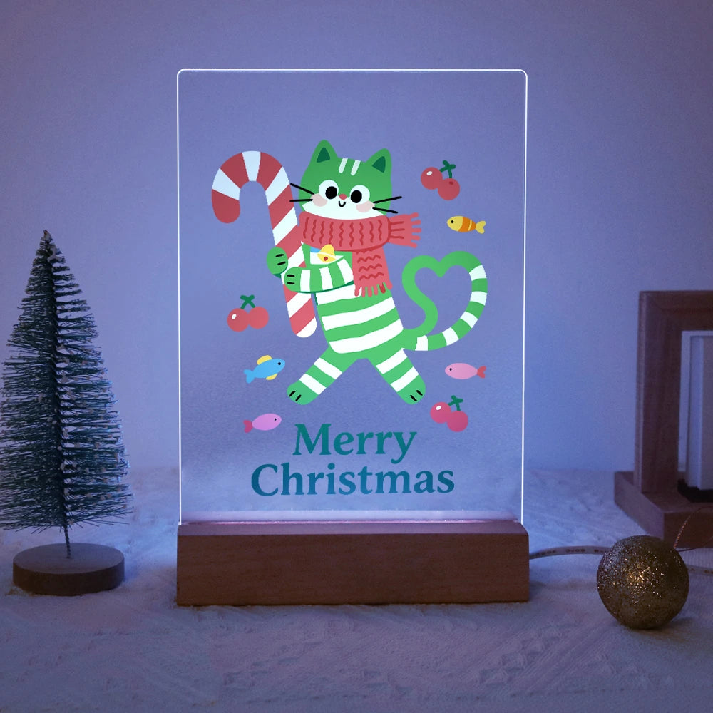 
Paint by Numbers - Christmas Light | Striped Cat with Candy Cane