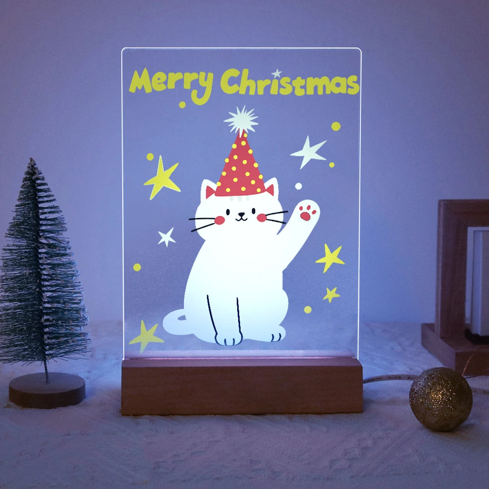
Paint by Numbers - Christmas Light | White Cat in a Party Hat
