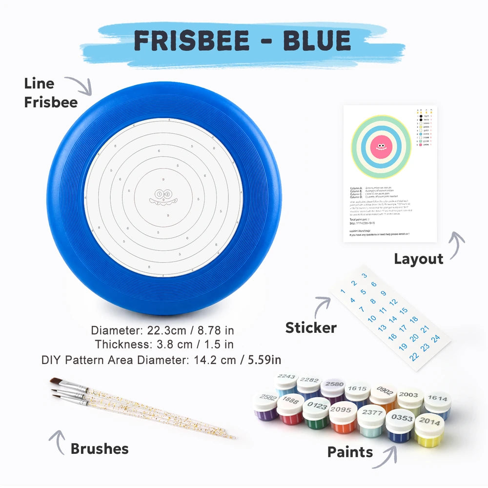 Paint by Numbers - Frisbee | Bullseye Face in Pink