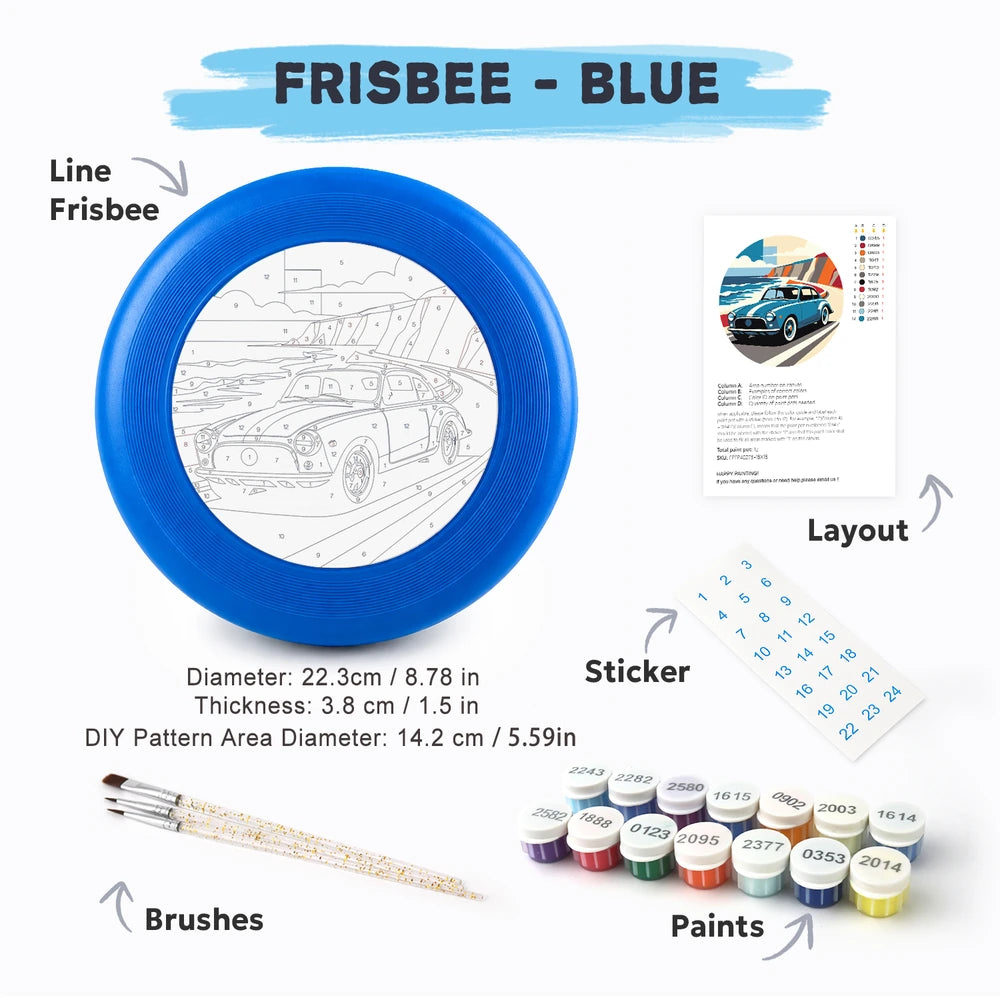 
Paint by Numbers - Frisbee | Classic Car by the Sea