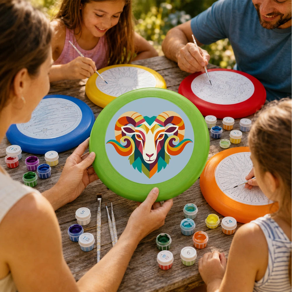 
Paint by Numbers - Frisbee | Colorful Ram Head