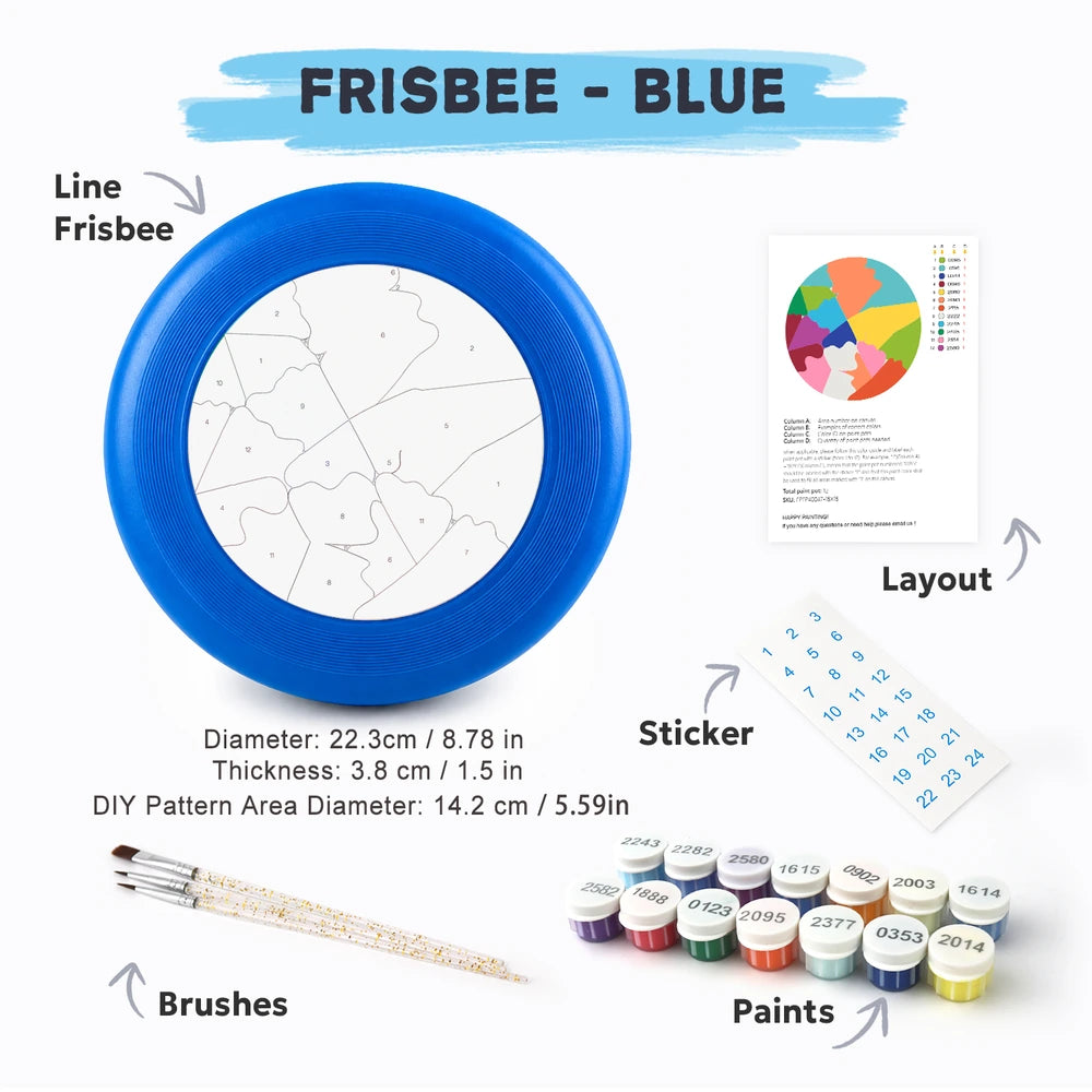 
Paint by Numbers - Frisbee | Colour Block Wolf