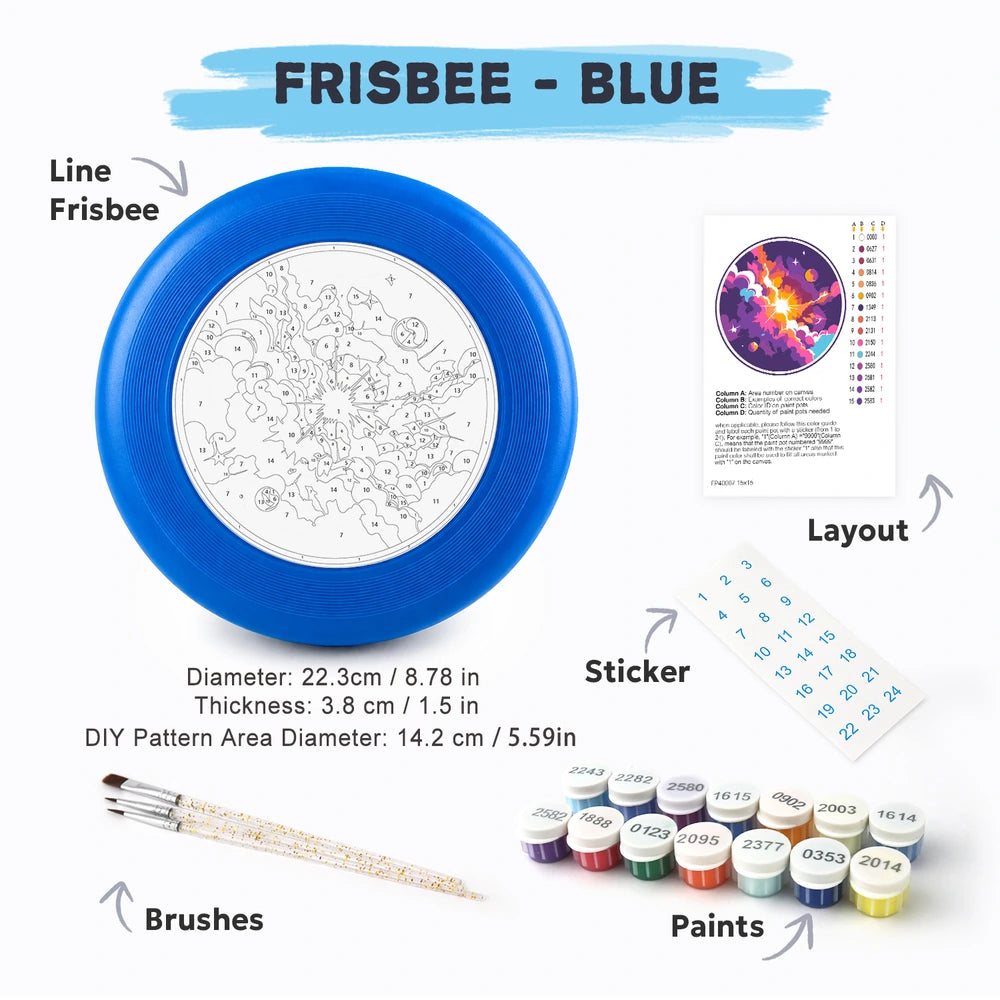 
Paint by Numbers - Frisbee | Cosmic Nebula