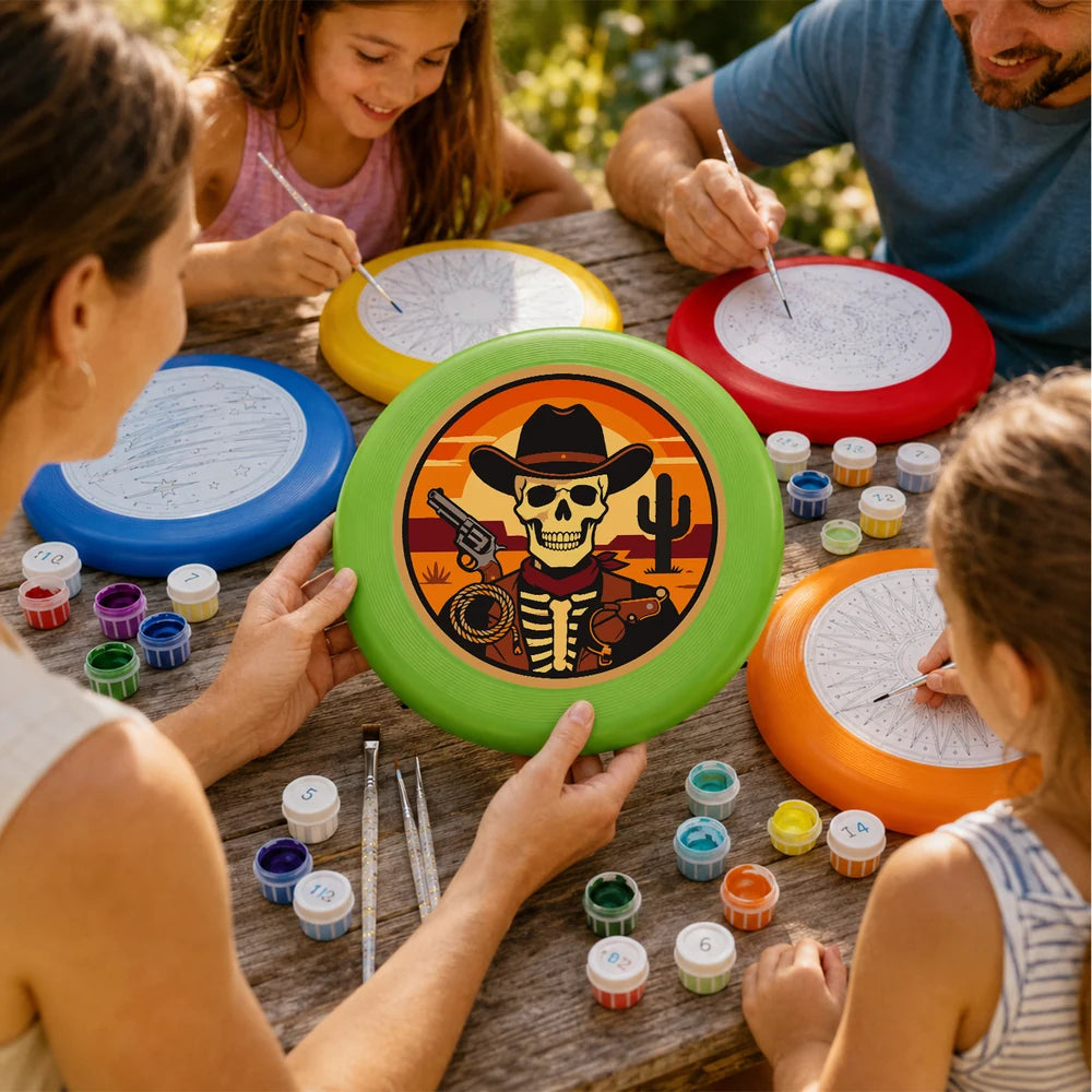 
Paint by Numbers - Frisbee | Cowboy Skeleton