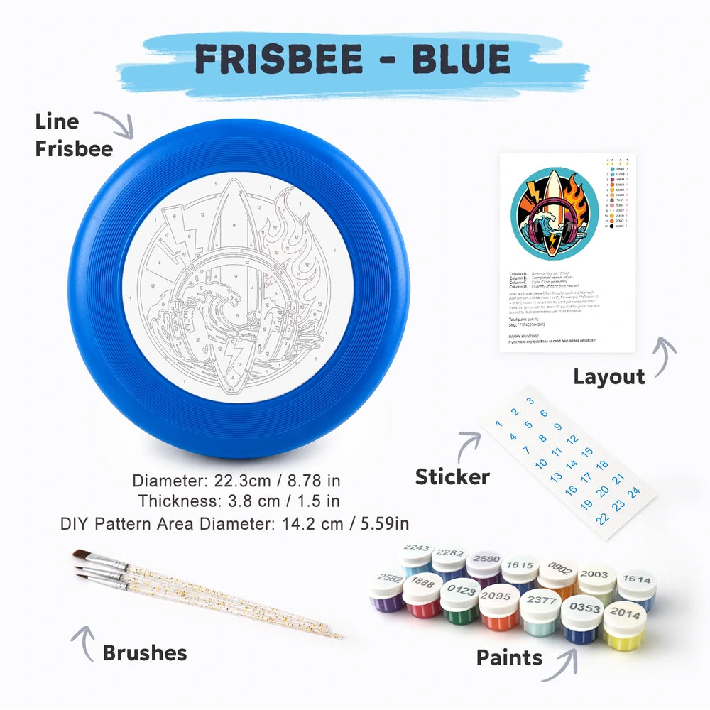 
Paint by Numbers - Frisbee | Flaming Surfboard