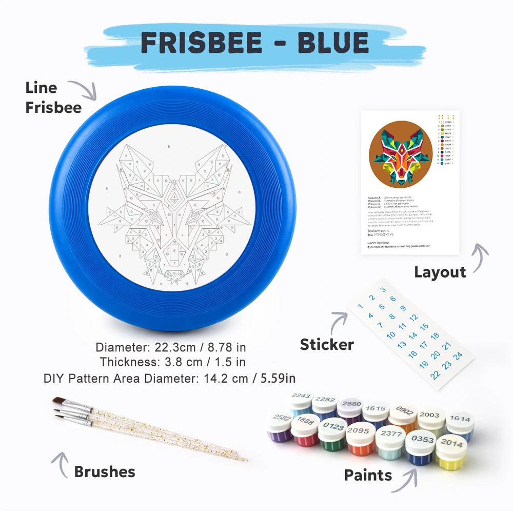 
Paint by Numbers - Frisbee | Geometric Fox