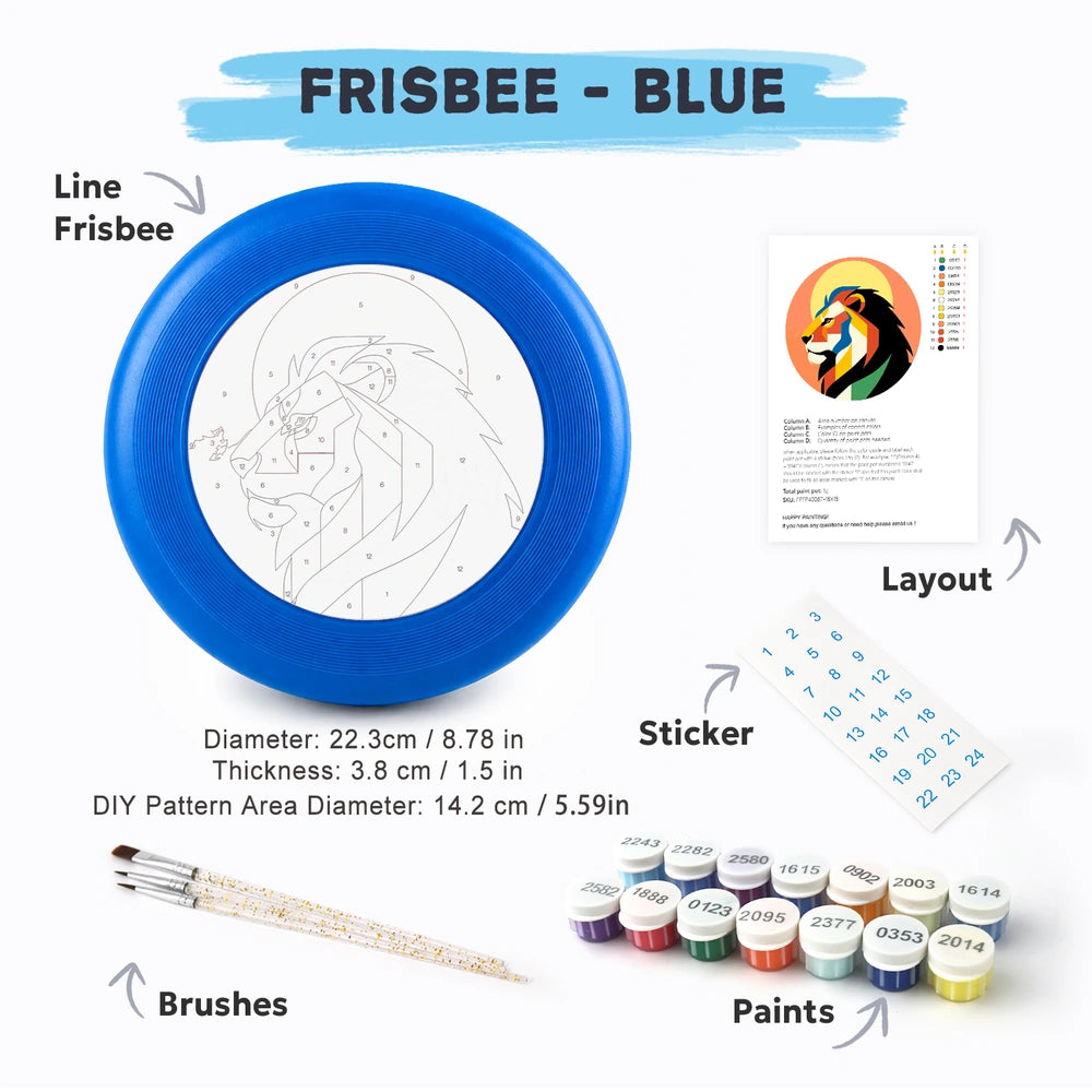 
Paint by Numbers - Frisbee | Geometric Lion