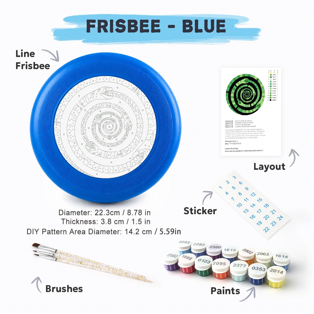 Paint by Numbers - Frisbee | Green Spiral Maze