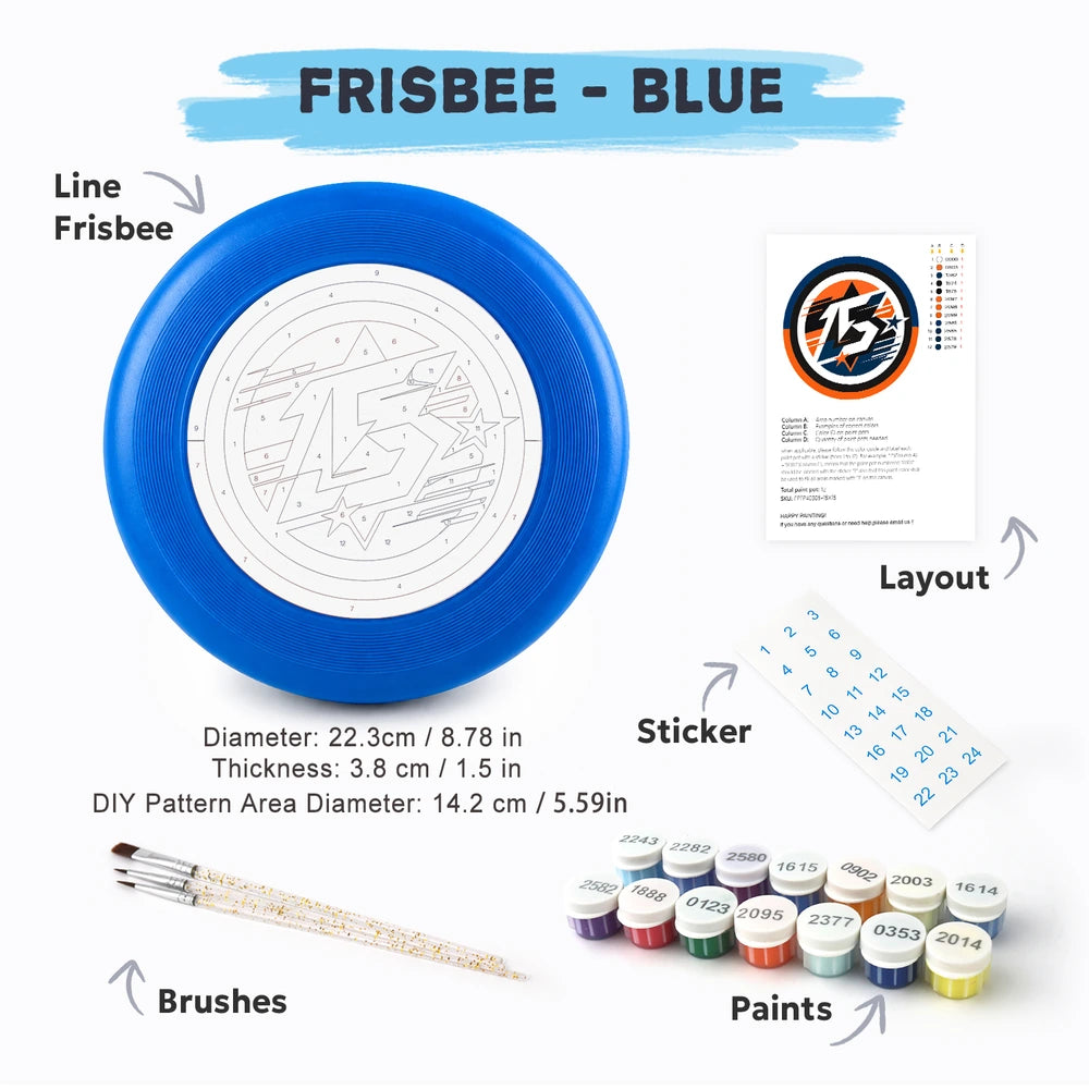 Paint by Numbers - Frisbee | Number Fifteen Badge