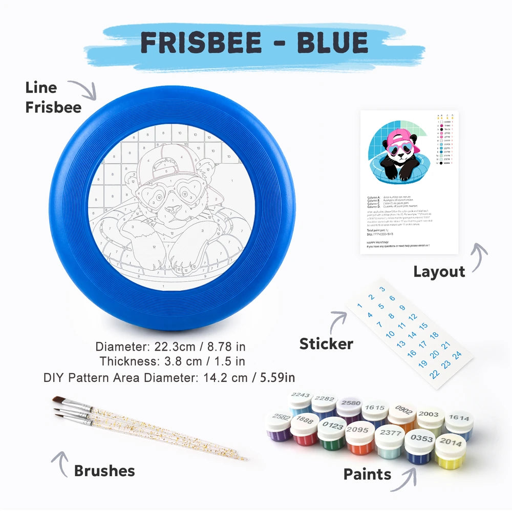 Paint by Numbers - Frisbee | Panda in a Pool Ring