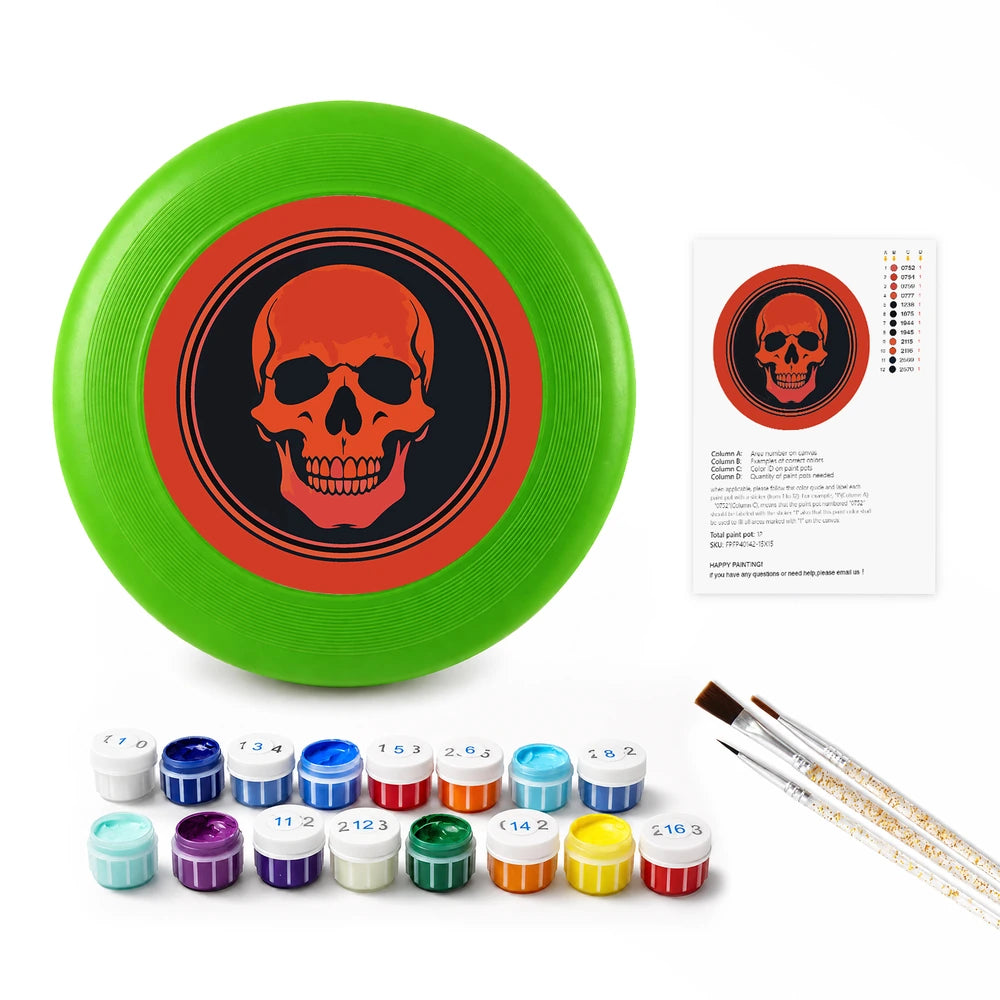 
Paint by Numbers - Frisbee | Red Skull Emblem