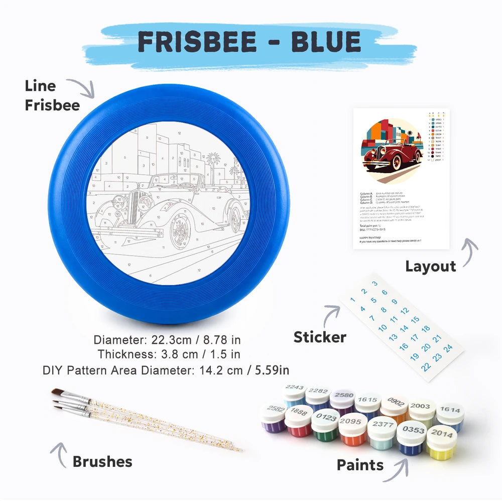 
Paint by Numbers - Frisbee | Red Vintage Car
