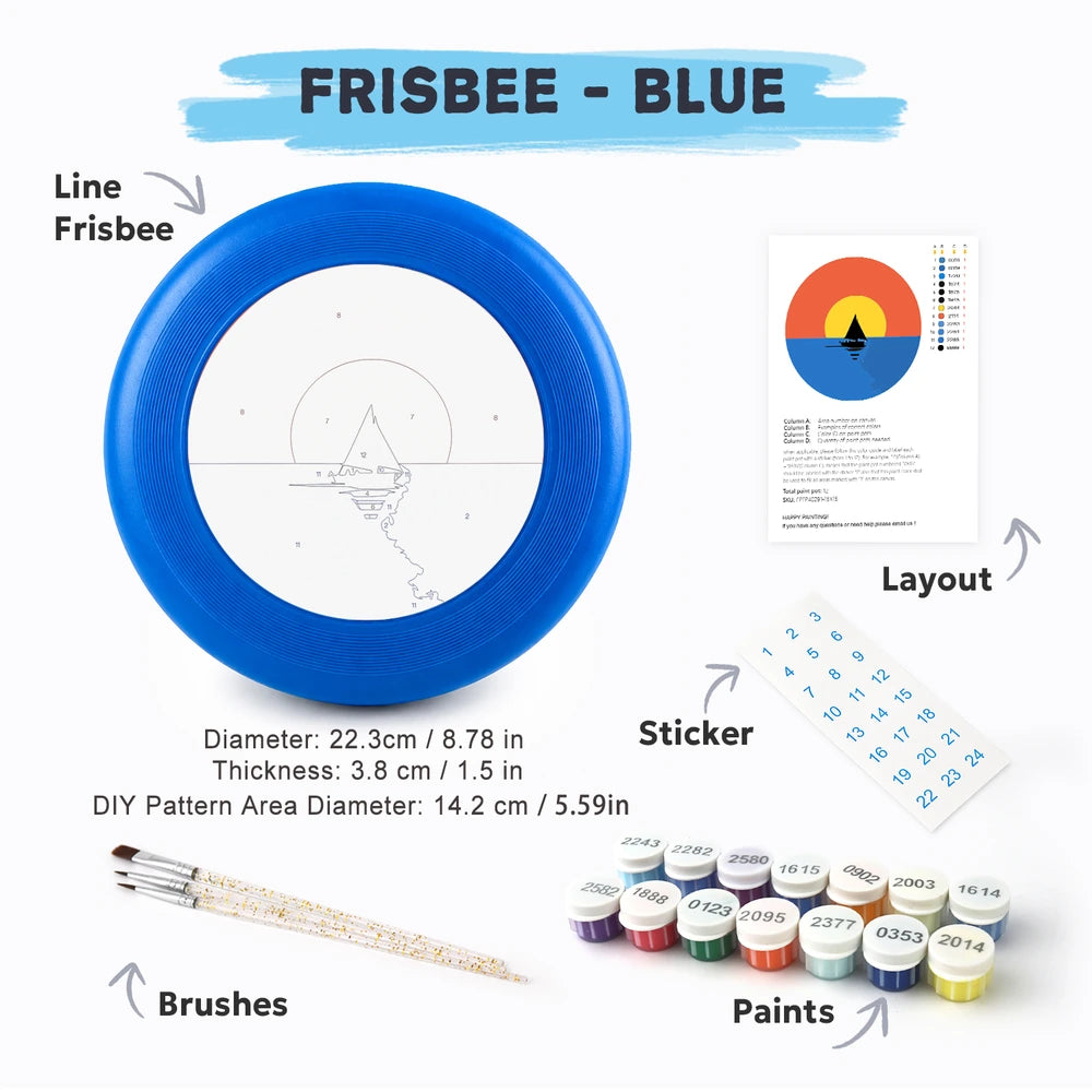 Paint by Numbers - Frisbee | Sailboat at Sunset