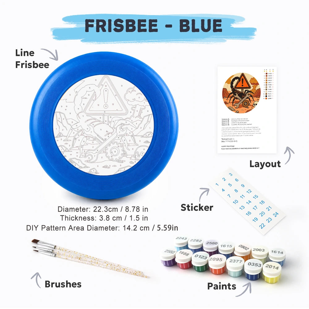 
Paint by Numbers - Frisbee | Scorpion Warning Sign